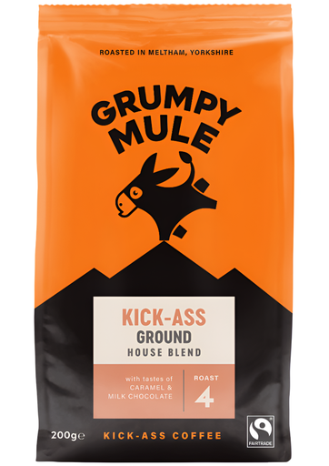 [15439] Grumpy Mule Coffee - GROUND Kick Ass House Blend X 6 X 200g
