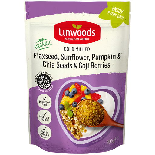 [15457] Linwoods Seed and Nut Mix - SMALL Cold Milled Flaxseed, Sunflower, Pumpkin, Chia seeds & Goji Berries 200g
