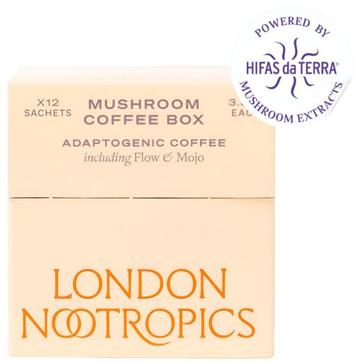 [15468] [15% OFF] London Nootropics Adaptogenic Instant Coffee - Mushroom Box (12x3.3g)