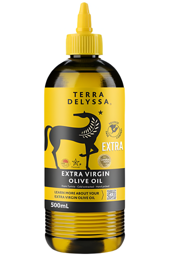 [15473] Terra Delyssa Olive Oil - MEDIUM BOTTLE Squeezy Extra Virgin X 6 X 500ml