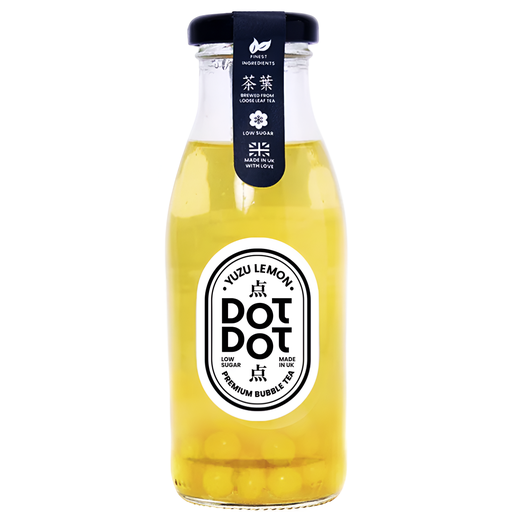 [15477] Dot Dot Low Sugar Bubble Tea - BOTTLE Yuzu Lemon X 12 X 250ml
