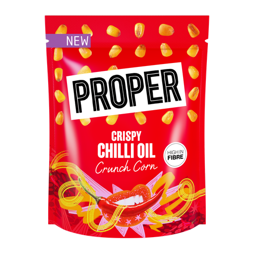 [15502] [20% OFF] Proper Crunchy Corn Snack - Crispy Chilli Oil X 8 X 125g