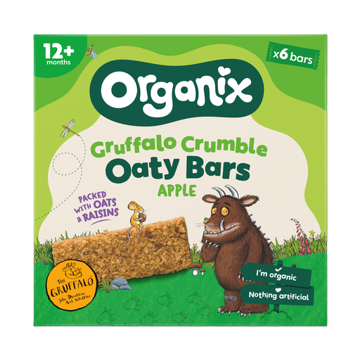 [15513] Organix Organic Toddler Oaty Bar - Gruffalo Crumble Apple Soft X 6 X (6x23g)