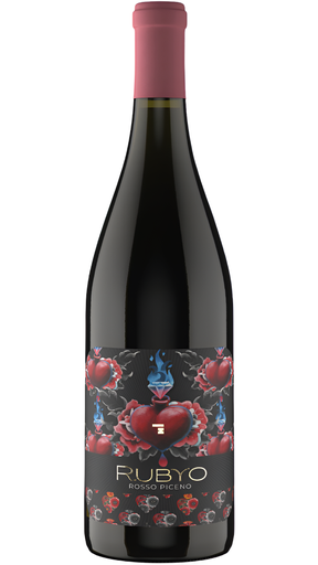 [15512] Gobbi Mannocchi Organic Red Wine - Rubyo Sangiovese Montepulciano Rosso Piceno DOC Marche 2024 13.5% ABV ITALY X 6 X 750ml