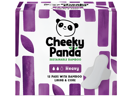 [15536] [15% OFF] Cheeky Panda Bamboo Sanitary Pads - Heavy 12pc