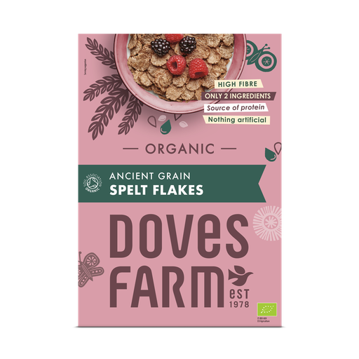 [15556] Doves Farm Organic Cereal - Spelt Flakes X 6 X 375g
