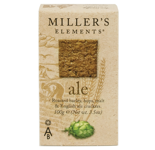 [15596] Millers Elements Crackers - Ale X 12 X 100g