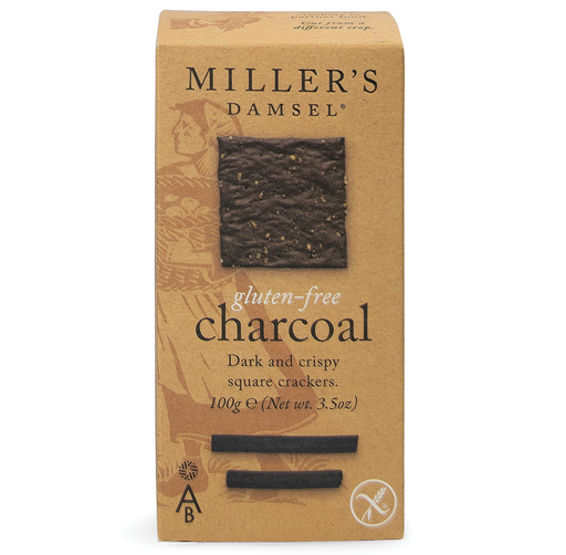 [15601] Millers Damsel Wafer Crackers - Gluten Free Charcoal X 6 X 100g