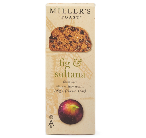 [15607] Millers Toast - Fig and Sultana X 6 X 100g