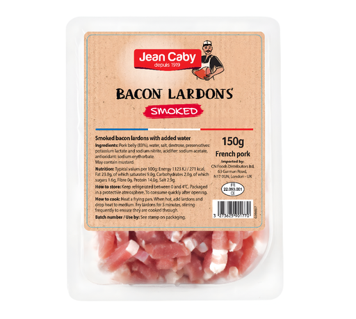 [15629] Jean Caby Bacon Lardons - Smoked 150g