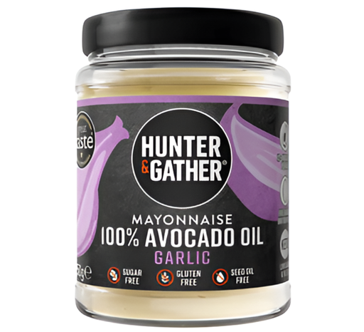 [15646] Hunter and Gather Avocado Oil Mayonnaise - LARGE Garlic X 6 X 250g