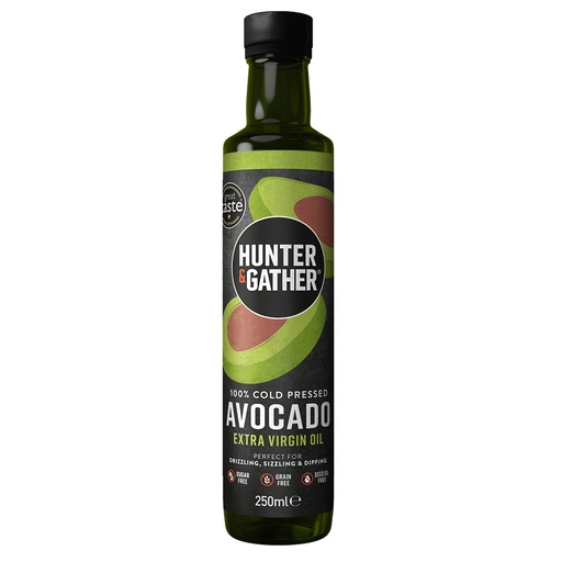 [15656] Hunter and Gather Cold Pressed Avocado Oil - SMALL Extra Virgin X 6 X 250ml