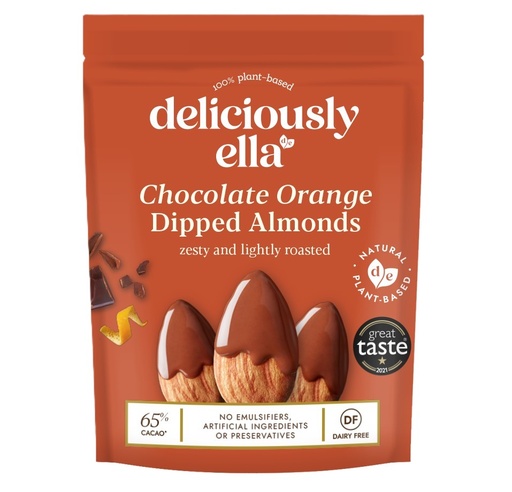 [15673] Deliciously Ella Coated Nuts - Chocolate Orange Almonds X 8 X 81g