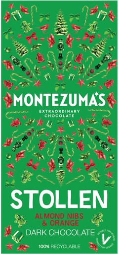 [15721] [PRE ORDER] Montezumas Chocolate Bar XMAS - Dark Stollen 90g