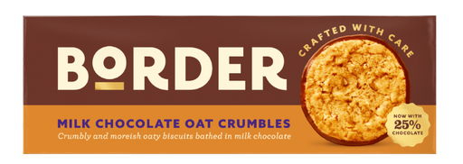 [15744] Border Biscuits - Milk Chocolate Oat Crumbles X 12 X 150g