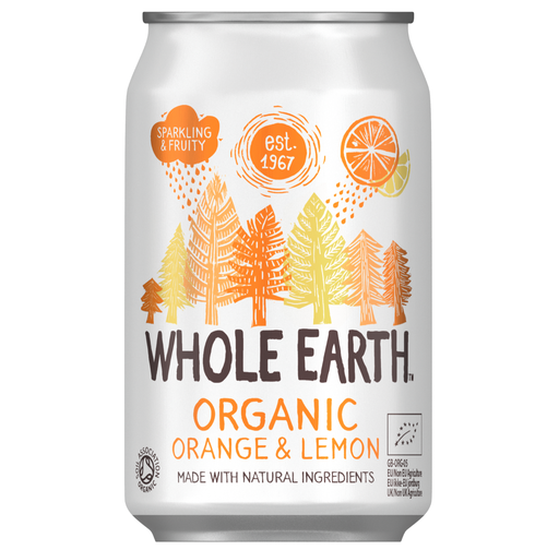 [15786] Whole Earth Organic Sparkling Drink - Orange and Lemon X 24 X 330ml