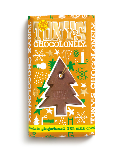 [15844] Tonys Chocolonely Chocolate XMAS - 32% Gingerbread X 15 X 180g