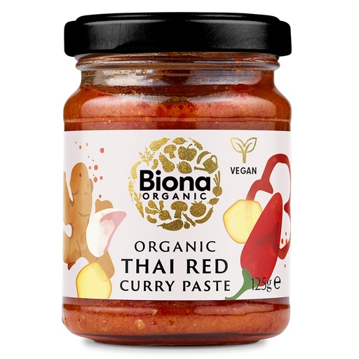 [15805] Biona Organic Curry Paste - Thai Red X 6 X 125g