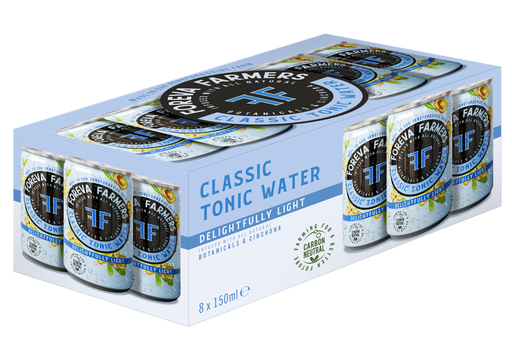 [15833] [15% OFF] Foreva Farmers Tonic Water - CAN Classic Light X 8 X 150ml