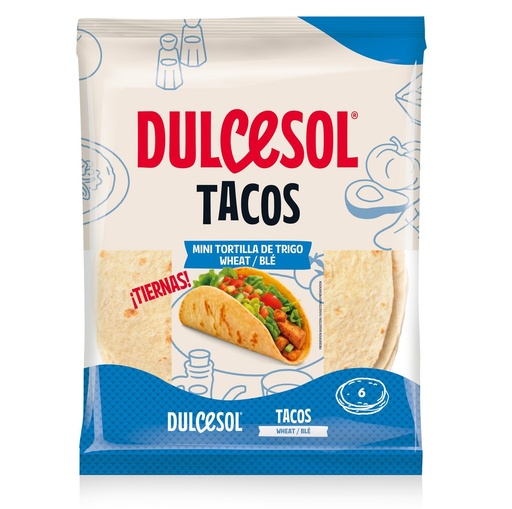 [15855] [SUPPLIER ISSUE] Dulcesol Tortilla - Mini Tacos 6pc 150g