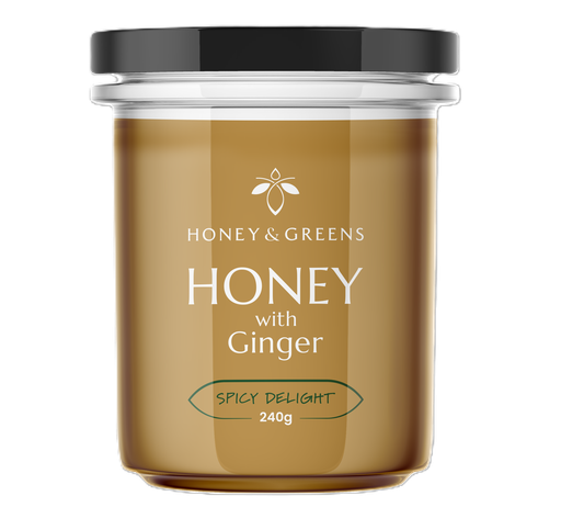[15866] Honey and Greens British Honey - Ginger X 6 X 240g