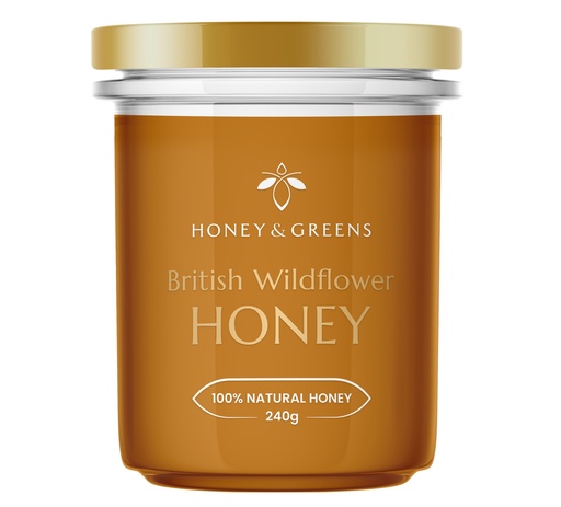 [15869] [15% OFF] Honey and Greens British Honey - Wildflower X 6 X 240g