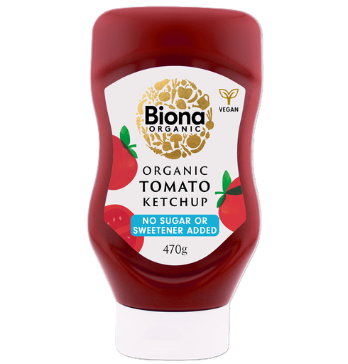 [15971] Biona Organic Tomato Ketchup - Squeezy Unsweetened X 9 X 470g