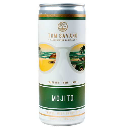 [15982] Tom Savano Cocktails - CAN Classic Mojito 8% ABV X 12 X 200ml