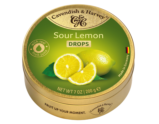 [16008] Cavendish and Harvey Fruit Drops - Sour Lemon X 9 X 200g