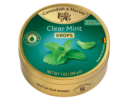 [16011] Cavendish and Harvey Fruit Drops - Clear Mint X 9 X 175g