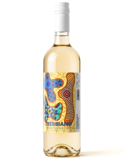 [16039] La Cantina di Cesena White Wine - Rubicone Versari Trebbiano IGT Romagna NV 11.50% ABV ITALY X 6 X 750ml
