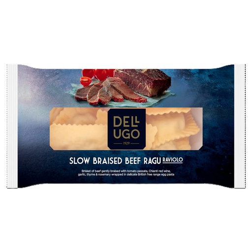 [16049] Dell Ugo Fresh Filled Pasta - Ravioli Slow Braised Beef Ragu 250g