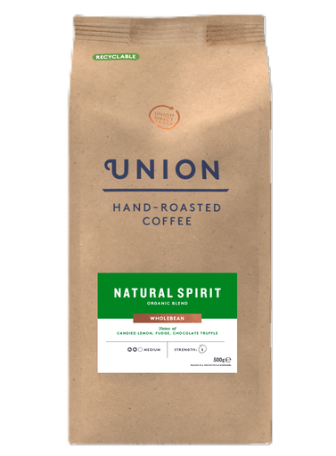 [16090] Union Coffee - WHOLEBEAN Natural Spirit Organic X 4 X 500g