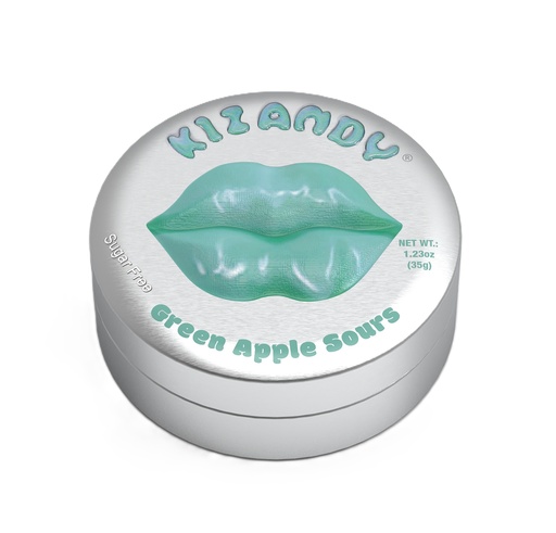 [16096] Kizandy Sugar Free Sour Candies - Green Apple X 6 X 35g