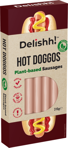 [16073] Delishh Plant based Sausages - Hot Doggos 310g