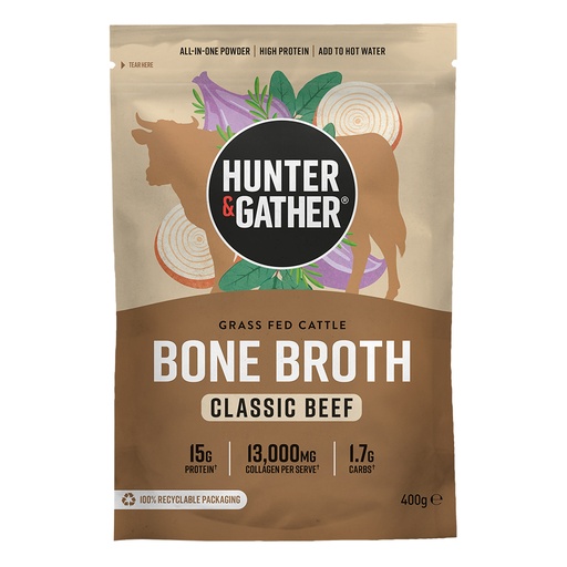 [16110] [15% OFF] Hunter and Gather Bone Broth - Grass Fed Classic Beef 400g