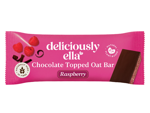 [16206] Deliciously Ella Oat Bar - Chocolate Topped Raspberry X 12 X 50g