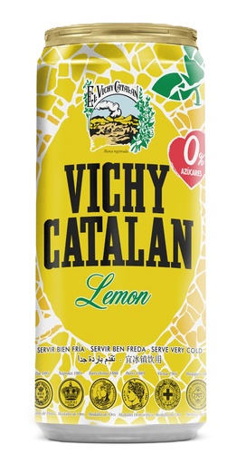 [16244] Vichy Catalan Sparkling Water - CAN Lemon X 24 X 330ml