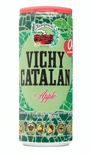 [16249] Vichy Catalan Sparkling Water - CAN Apple X 24 X 330ml