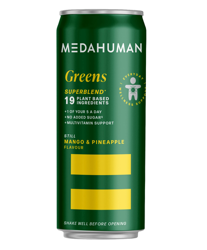 [16269] Medahuman Superblend Greens Drinks - Mango and Pineapple X 12 X 250ml