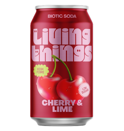 [16280] [20% OFF] Living Things Soda - Cherry and Lime X 12 X 330ml
