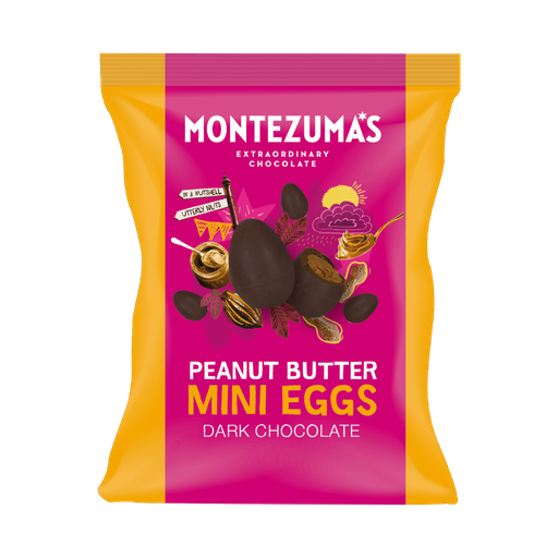 [16351] [50% OFF] Montezumas Vegan Chocolate Easter Range - DARK Peanut Butter Mini Eggs 120g