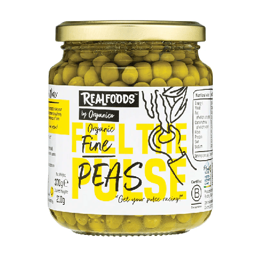 [16355] Organico Organic Pulse Jars - Fine Peas X 6 X 370g