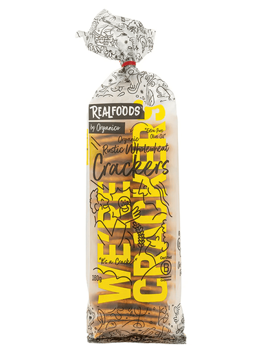 [16359] Organico Organic Crackers - Wholewheat X 10 X 180g