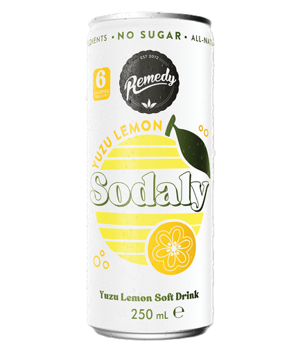 [16312] [20% OFF] Remedy Sodaly - CAN Yuzu Lemon 0.5% ABV X 12 X 250ml
