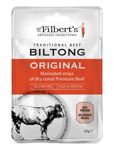 [16376] Mr Filberts Traditional Beef Biltong - Original X 20 X 25g