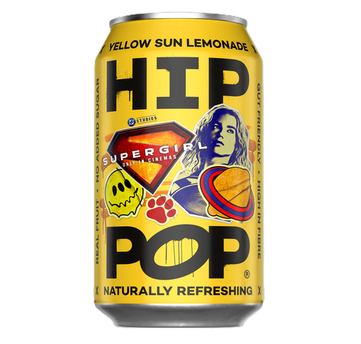 [16404] Hip Pop Gut Lovin Soda - Yellow Sun Lemonade X 12 X 330ml