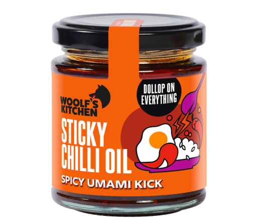 [16365] The Woolfs Kitchen Chilli Oil - Sticky X 6 X 190ml
