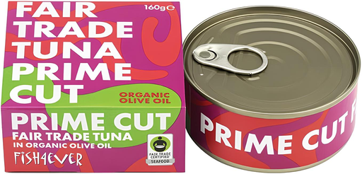 [16192] Fish 4 Ever Organic Tuna - Yellowfin in Olive Oil X 8 X 160g