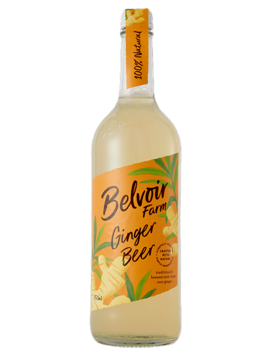 [16388] Belvoir Farm Sparkling Soft Drinks - LARGE Ginger Beer X 6 X 750ml